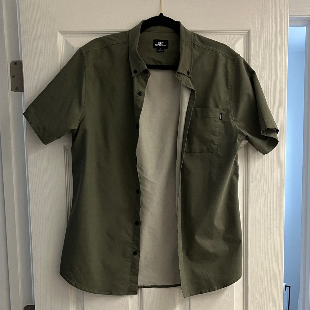 O'Neill Dark Green Casual Button Down Shirt